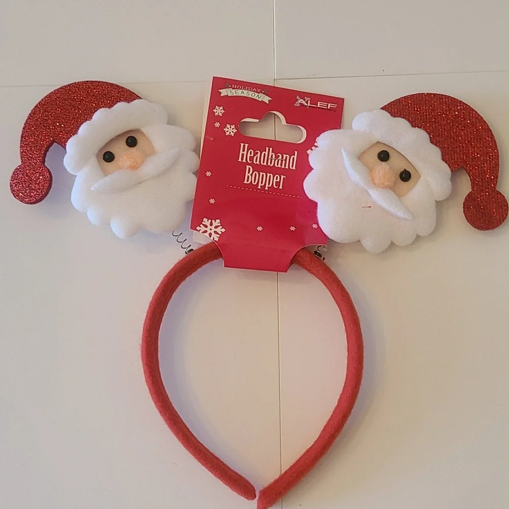 Festive Red Santa Headband for Women & Girls set of 3